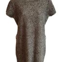 a.n.a 🆕  textured short sleeve tunic sweater large pullover brown neutral Photo 0