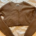 Hollister Brown cropped  sweater Photo 0