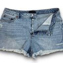 House of Harlow 1960 Denim Jean Cutoffs Shorts Button Fly High Waist Size 32 Blue Photo 1