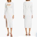 Cinq à Sept  Pauline Cutout Long Sleeve Crepe Midi Dress Photo 1