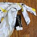 Jantzen NEW NWT  White Yellow Gray Black Floral Tie Knot Y2K Bikini BOTTOM 14 Photo 4