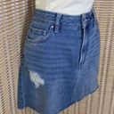 PacSun Distressed A -Line Denim Raw Hem Skirt  Waist: 26 Photo 1