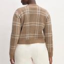 Everlane  Alpaca V-Neck Cropped Cardigan Taupe Wheat Plaid XS Fall Photo 5