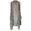 Pretty Angel  Mesh Lace Sleeveless Draped Front Cover Up Duster Size S/M NEW Photo 7