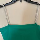 Fleurish Nwt  green halter crop top metal straps size medium Photo 2