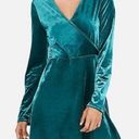 EXPRESS Velvet Green Mini Dress Photo 0