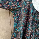 Ava & Viv  Womens Shirt Blouse Black Multicolor Ditzy Floral Tie Front Size 1X Photo 6