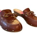 Isaac Mizrahi  Leather Slip On Mule Clogs Size 10 Photo 1