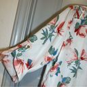 Wishful park  White Floral Print 3/4 Sleeve Blouse size L Photo 4