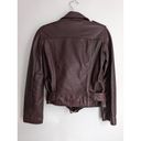 All Saints Balfern Leather Biker Jacket In Deep Berry Size 2 NEW Photo 1