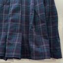 American Eagle New  Plaid Pleated Skirt Navy Blue Size 14 Photo 7