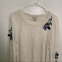 st. john's bay St. John’s Bay Crewneck Sweater Embroidered Floral Photo 3