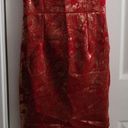 Love Culture NWT  Red Gold Foil Wrap Dress Size S Photo 4