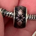 Pandora  Purple Dew Floral Silver Vintage Spacer retired Charm Photo 1