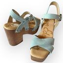 Sam Edelman  Women's Josefine Sky Blue Platform Wedge Sandals Size 7.5 Photo 0