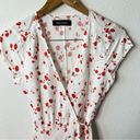 Reformation  Linen Blend Floral Wrap Mini Dress Women’s Size S Photo 2