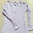 We The Free  Distressed Hem Sweater, Lilac Purple, Size XS Photo 0