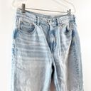 American Eagle  High Rise Busted Knees Mom Jeans Light Wash Blue 12 Photo 6