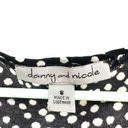 Danny & Nicole  size small black with‎ white polka dots sleeveless tiered dress Photo 4