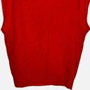 Brooks Brothers  Womens 100% Wool V-Neck Button Up Cable Knit Sweater Vest Red L Photo 5