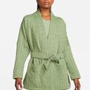 Nike NEW  Yoga Therma-FIT Luxe Women's Oil Green Jacquard Wrap Top 1X Photo 0