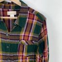 Canyon River Blues  Green Plaid Print Button Front Shirt Women's Size Large L Photo 2