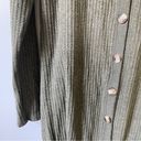 American Eagle Sage Green Waffle Knit Button Down Cozy Sweater Dress size Large Photo 5