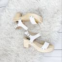 Steven By Steve Madden  White Fabee Clog Buckle Ankle Strap Sandals Size 11 Photo 3