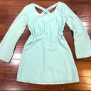 Charlotte Russe Sky blue cross back sheer overlay dress size XS Photo 3