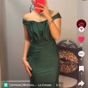 Boutique Dark Green Mermaid Prom Dress  Photo 8