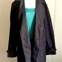 London Fog  Double Breasted Black Trench Overcoat Photo 13