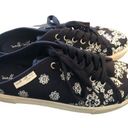 Coldwater Creek  Walk With Me Navy Floral Lace-Up Sneaker Slide Size 9.5M Summer Photo 0