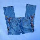 Willi Smith Willi‎ Smith Women's Flare Embroidered Jeans |Size 12 Photo 4