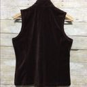 Charter Club  quilted chocolate Brown velour vest size M Photo 2