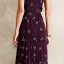 Tracy Reese NWT Anthropologie  Purple Beaded Silk Godet Slip Dress Midi Size 8 Photo 2