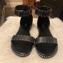 Bamboo Black Rhinestone Sandals Photo 2