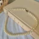 Vintage Baroque Ivory Iridescent Pearl Necklace “Corinne” Unique Freshwater White Photo 6