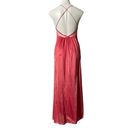 Lily Of France  Vintage Womens Nightgown Slip Dress Lace Maxi Chemise coral Small Photo 4