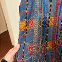 Coldwater Creek Vintage  Denim Jacket with Colorful Appliqué Design - Size XL Photo 5