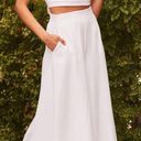 Lulus Lulu’s NWT Sail With Me White High-Waisted Wide-Leg Pants Palazzo Size Medium Photo 2