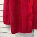 Coldwater Creek Red Knit Cardigan PM Petite Medium Photo 3