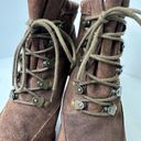 Ralph Lauren LRL  Womens size 11 Chunky Lace Up Suede Heeled Lace Up Ankle Boots Photo 3