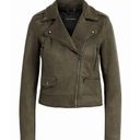 Banana Republic  Green Vegan Faux Suede Motorcycle Jacket Size XS Photo 0