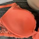 Natori  Coral Orange Feathers Plunge T Shirt Bra 30DDD Photo 3