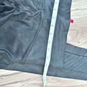 Spanx  | Faux Leather Black Moto Leggings Ruched High Waist | Size Large Photo 7