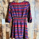 Bebop women's print dress 3/4 sleeve size small 33 length x 16 wide rm16 Photo 2