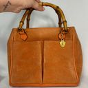 Gucci Vintage  Orange Suede Bamboo Hand Bag Comes with/Certificate of Authenticity Photo 0