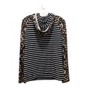 Andthewhy  Leopard Print and Stripes Hoodie Shirt Size Small Photo 5