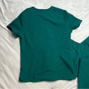 FIGS Catarina one pocket shirt and Zamora Jogger Scrubs Set in Green Photo 9