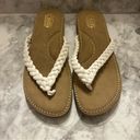 White Mountain Women’s Cliffs by  Freedom White Braided Sandals Size 7.5 Photo 0